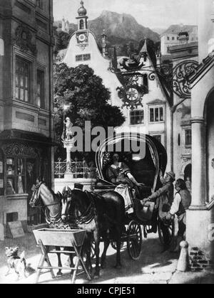 "Hochzeitsreise" [Flitterwochen] von Moritz von Schwind Stockfoto