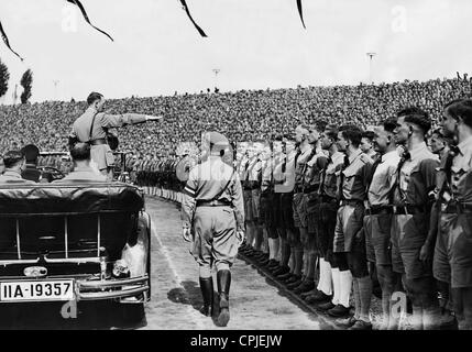 Adolf Hitler bei der Rallye Nürnberg, 1935 Stockfoto