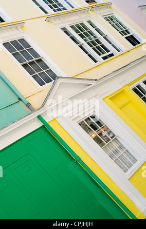Farbige Häuser im Erker Street, Oxford, England