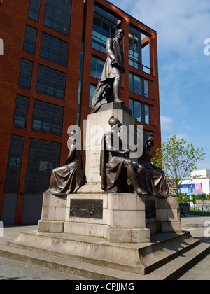 Herzog von Wellington Statue in Piccadilly Gardens Manchester UK Stockfoto