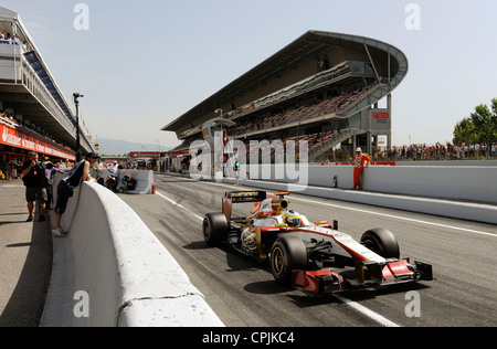 Pedro De La Rosa (ESP) Im HRT F111 während der Formel 1 Grand Prix von Spanien 2012 Stockfoto