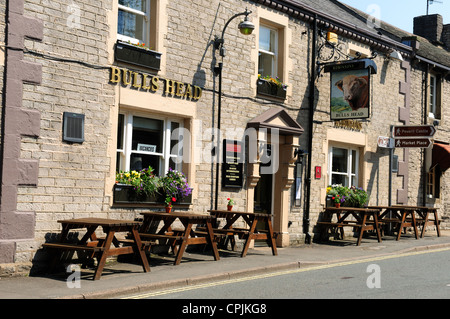 Castleton Hope Valley Derbyshire England.Gem den Peak.Bulls Kopf Gastwirtschaft. Stockfoto