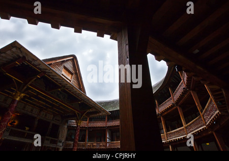 London, die Shakespeare Orte, dem Globe Theater umgebaut mit den gleichen Materialien und Techniken des Originals Stockfoto