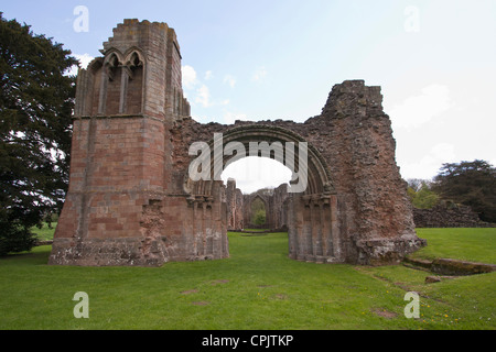 Ein Blick auf Lilleshall Abbey, Shropshire, UK. Die Ruinen des Augustiner Abtei aus dem 12. Jahrhundert. Stockfoto