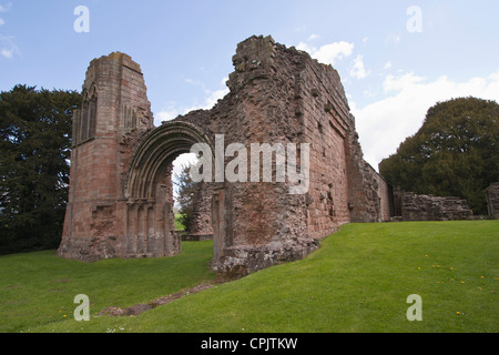 Ein Blick auf Lilleshall Abbey, Shropshire, UK. Die Ruinen des Augustiner Abtei aus dem 12. Jahrhundert. Stockfoto