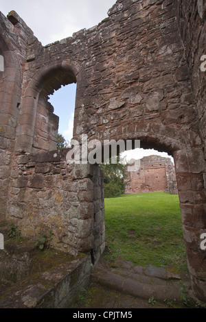 Ein Blick auf Lilleshall Abbey, Shropshire, UK. Die Ruinen des Augustiner Abtei aus dem 12. Jahrhundert. Stockfoto