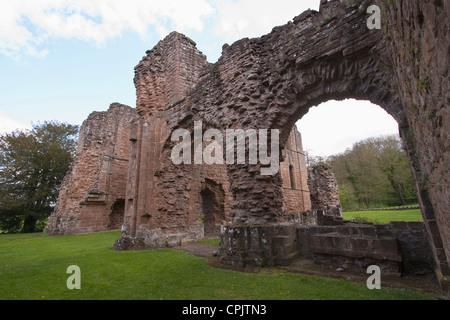Ein Blick auf Lilleshall Abbey, Shropshire, UK. Die Ruinen des Augustiner Abtei aus dem 12. Jahrhundert. Stockfoto