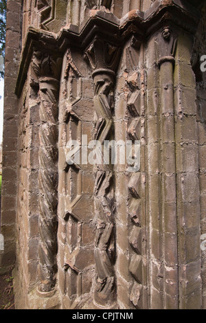 Ein Blick auf Lilleshall Abbey, Shropshire, UK. Die Ruinen des Augustiner Abtei aus dem 12. Jahrhundert. Stockfoto
