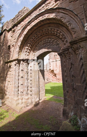 Ein Blick auf Lilleshall Abbey, Shropshire, UK. Die Ruinen des Augustiner Abtei aus dem 12. Jahrhundert. Stockfoto