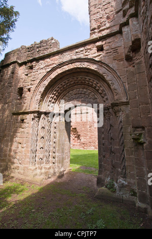 Ein Blick auf Lilleshall Abbey, Shropshire, UK. Die Ruinen des Augustiner Abtei aus dem 12. Jahrhundert. Stockfoto