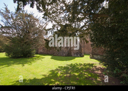 Ein Blick auf Lilleshall Abbey, Shropshire, UK. Die Ruinen des Augustiner Abtei aus dem 12. Jahrhundert. Stockfoto