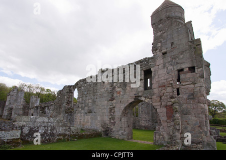 Ein Blick auf Haughmond Abbey, Shropshire, UK. Die Ruinen einer Augustiner-Abtei. Stockfoto