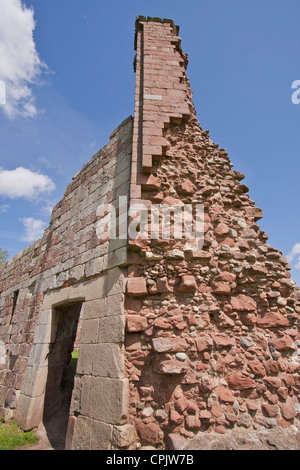 Ein Blick auf Moreton Corbet Burg, Shropshire UK. Ruinen eines elisabethanischen Schlosses. Stockfoto