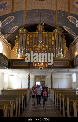 Kathedrale oder Domkirke inneren Kirchenschiff und Orgel, Oslo, Norwegen, Europa Stockfoto