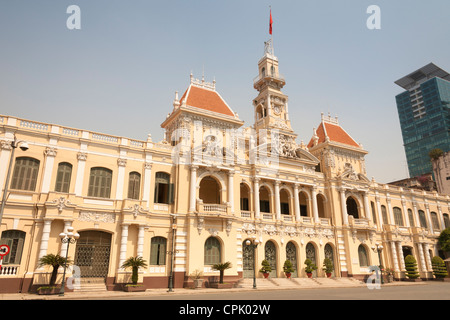 Peoples Committee Gebäude, ehemals Hotel de Ville, Ho Chi Minh Stadt (Saigon), Vietnam Stockfoto