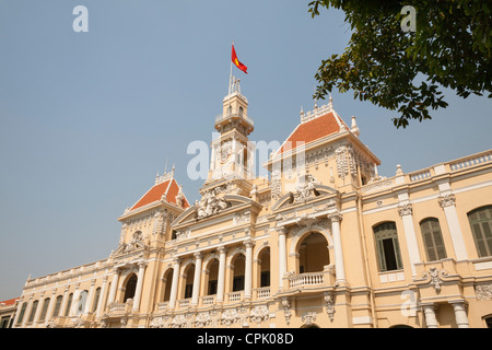 Peoples Committee Gebäude, ehemals Hotel de Ville, Ho Chi Minh Stadt (Saigon), Vietnam Stockfoto