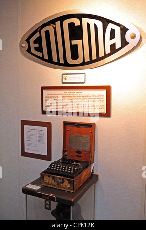 USA-Maryland MD National Cryptologic Museum in Fort Meade - Anne Arundel County - die deutschen Enigma-Maschine Stockfoto