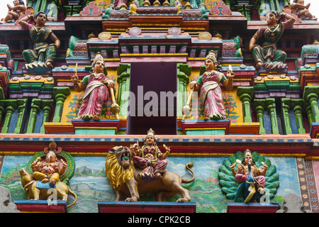 Die Gopuram, Mariamman Hindu-Tempel, Ho Chi Minh Stadt (Saigon), Vietnam Stockfoto