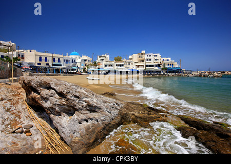 Apollonas Dorf auf der Nordinsel von Naxos, Kykladen, Griechenland Stockfoto