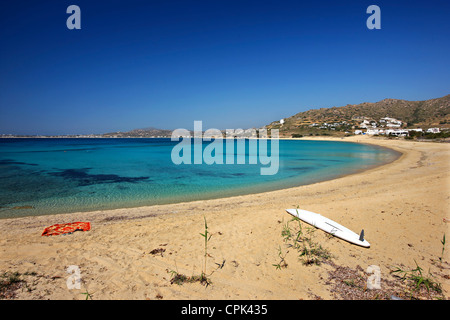 Mikri Vigla Beach, einem der vielen schönen Strände der Insel Naxos, Kykladen, Griechenland Stockfoto