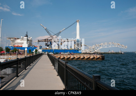 Globale 1200 modernste Schiff seiner Art in der Welt. Für den Einsatz im Bereich Öl & Gas für die Rohrverlegung Stockfoto