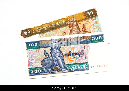Währung von Myanmar (Burma) (Kyat) Stockfoto