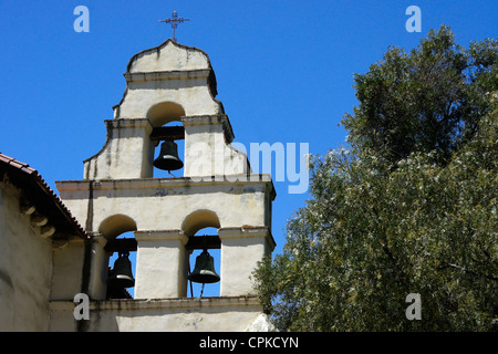 Mission San Juan Bautista Glockenturm, San Juan Bautista, Kalifornien Stockfoto