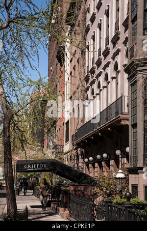 Brownstones in Greenwich Village, New York Stockfoto