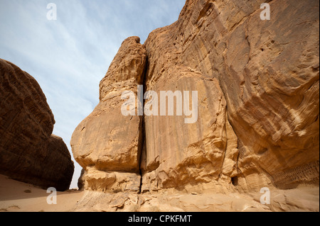 Wüstenlandschaft in Saudi Arabien Stockfoto