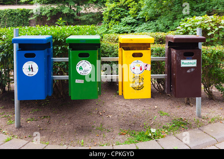 Recycling Abfallbehälter Stockfoto