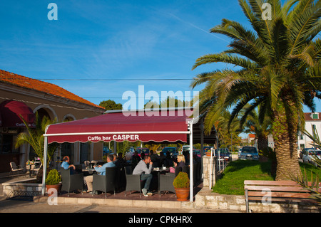 Caffe Bar Casper vor Stadtpark Stari Grad Hvar Island Dalmatien Kroatien Europa Stockfoto