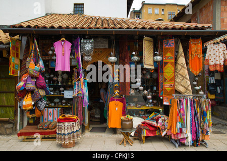 Ferhadija Straße Baščaršija türkischen Viertel Sarajevo Stadt Bosnien und Herzegowina Mitteleuropa Stockfoto