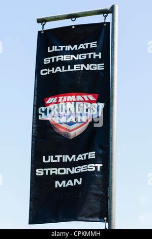 Banner für ultimative Strongest Man Stärke Herausforderung Stockfoto