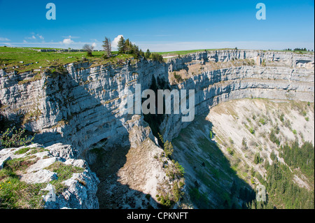 Creux du van Amphitheater, Neuchatel, Schweiz Stockfoto