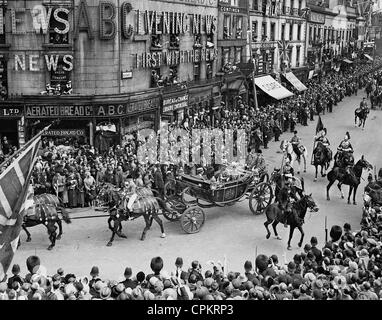 König George V des Vereinigten Königreichs und König Vittorio Emanuele III. von Italien Stockfoto