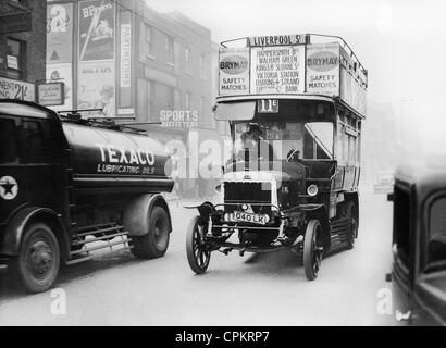 Doppeldeckerbusse in London, 1936 Stockfoto