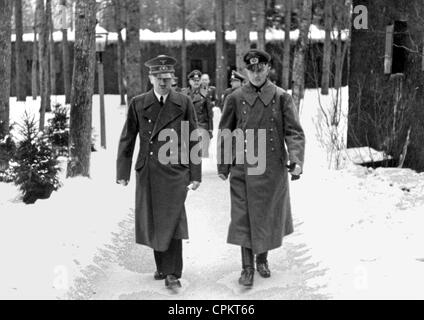 General Feldmarschall Fedor von Bock mit Adolf Hitler in der Wolfsschanze, 1942 Stockfoto