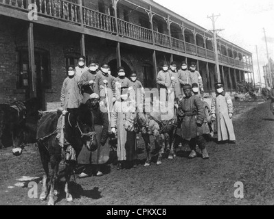 Medizinische Spalte in China, 1911 Stockfoto