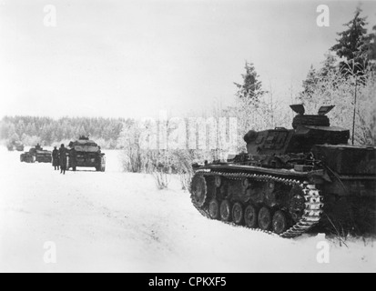 Deutscher Panzer III an der Ostfront, 1941 Stockfoto