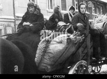 Deutsche Flüchtlinge aus den ehemaligen deutschen Ostgebieten, 1945 Stockfoto