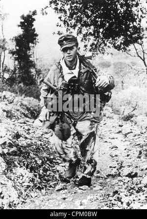 Deutsche Fallschirmjäger in der Nähe von Monte Cassino, 1944 Stockfoto