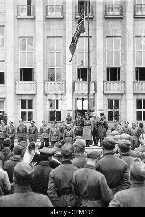 Parade am Abzug der deutschen aus Brest-Litowsk, 1939 Stockfoto