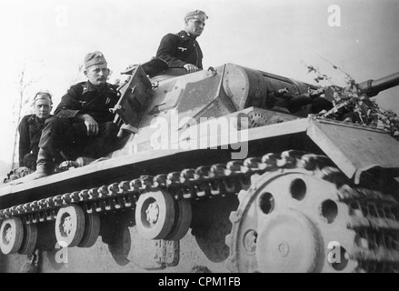 Deutsche Panzer III in Frankreich, 1940 Stockfoto