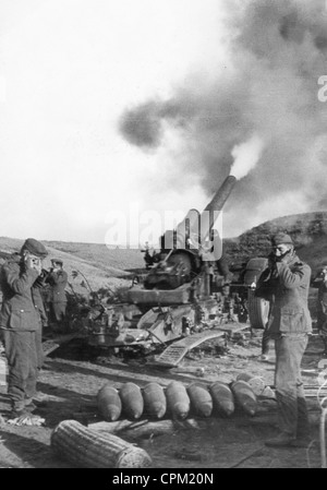 Deutsche Artillerie im Südabschnitt der Ostfront, 1942 Stockfoto