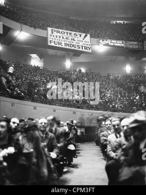 Protest gegen den Antisemitismus und die nationalsozialistischen Staatsstreich, Madison Square Garden, New York City, 27. März 1933 Stockfoto