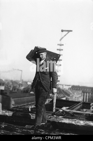 Arbeiter auf einer Baustelle in Berlin, 1926 Stockfoto