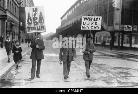 USPD während des Wahlkampfes für den Reichstagswahlen 1920 Stockfoto