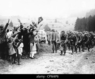 Einmarsch der deutschen Truppen in das Sudetenland 1938 Stockfoto