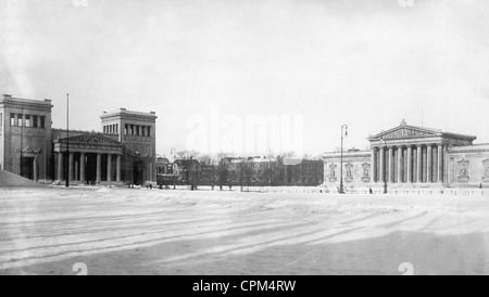 Blick auf die Pinakothek in München, vor 1914 Stockfoto