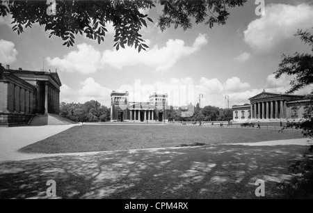 Blick auf die Pinakothek in München, 1930 Stockfoto